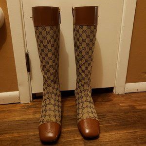 Gucci Women's Canvas GG Knee Noots